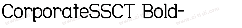 CorporateSSCT Bold字体转换